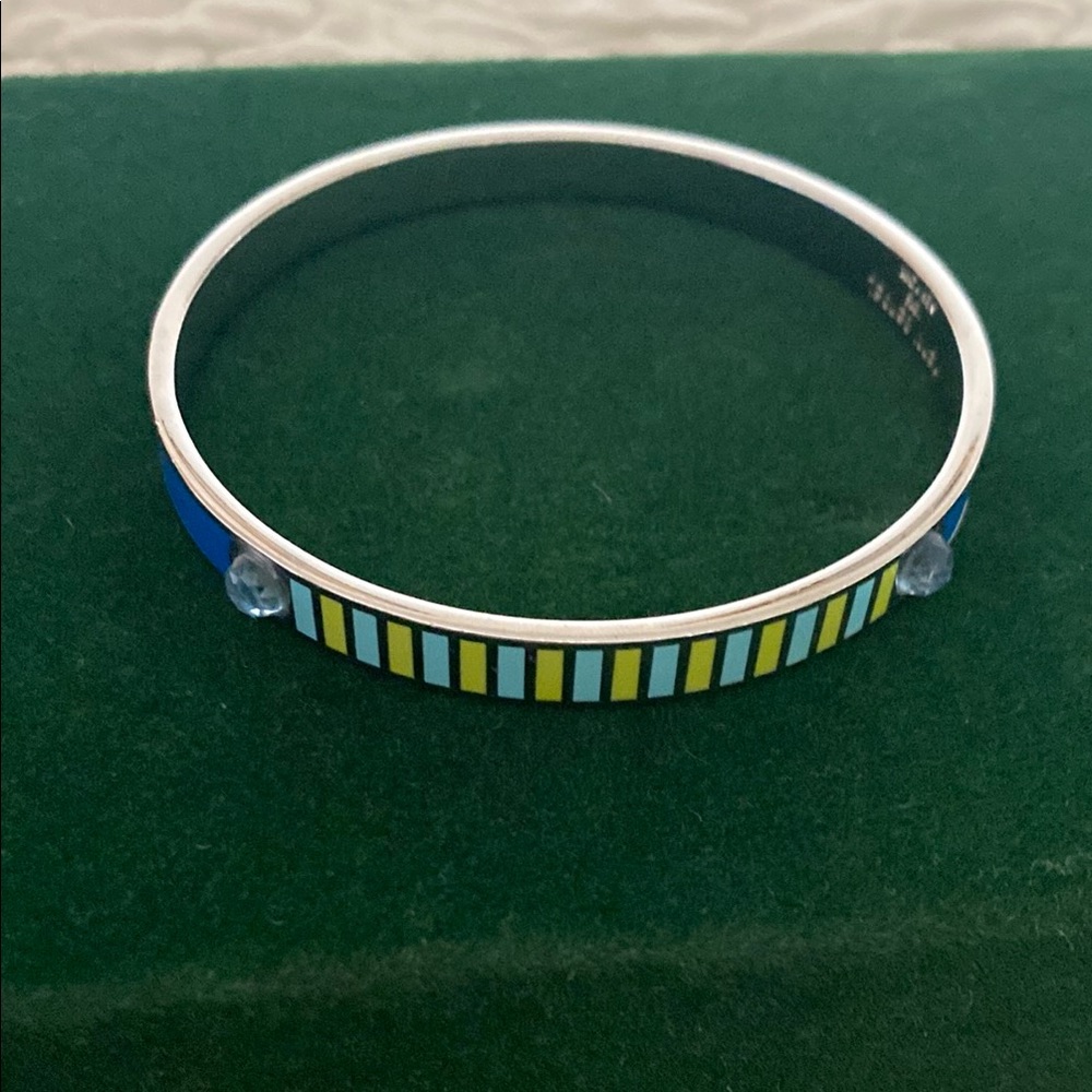 Henri Bendel Blue and Green Striped Bracelet